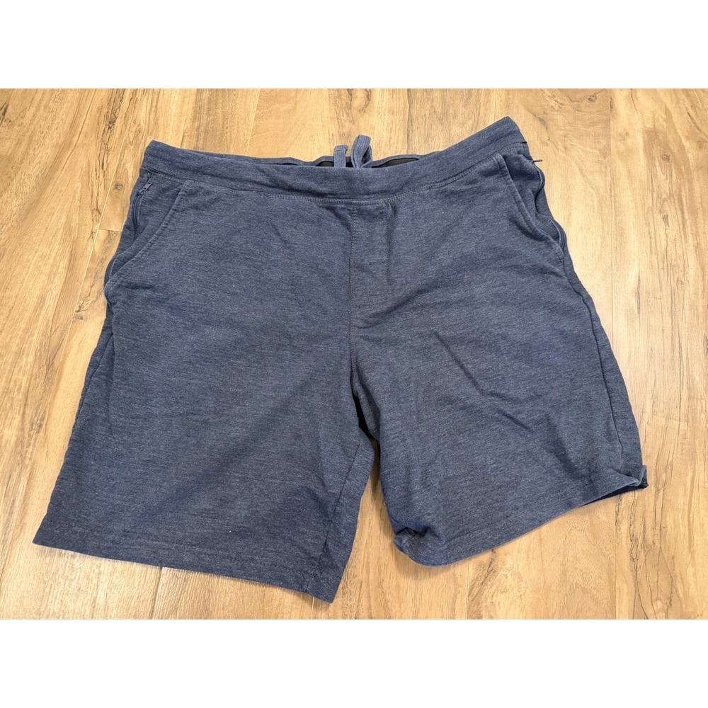Eddie Bauer Lounge Shorts Men's Size XL Blue Zip Secured Pockets
